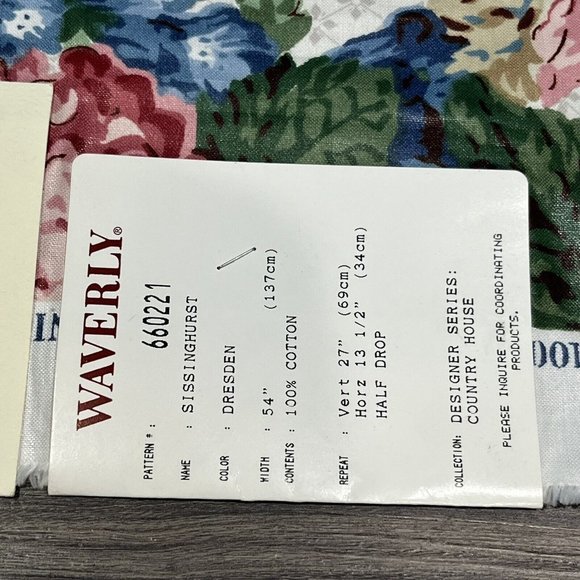 Waverly Designer Series Country House Half Drop Floral Fabric Pattern 660221 - Picture 6 of 16